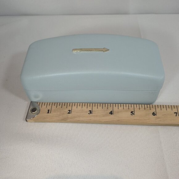 Karen Walker Eyewear Glasses Sunglasses Light Blue Faux Leather Hard Case Only - Picture 13 of 14